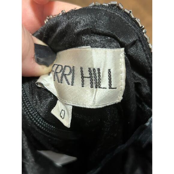 Vtg Sherri Hill Womens Black Embellished Beaded & Sequin Lined Mini Skirt Size 0 - Picture 8 of 11